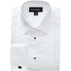 Wholesale 😍 Other Brands Commercial Men's White Formal Tuxedo Pleated Dress 👏 Shirt ✔️